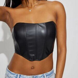 Garage Karina Faux Leather Corset